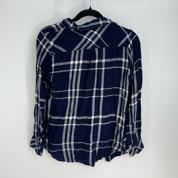 Rails Plaid Collared Long Sleeve Front Button Up Top - Picture 2 of 3